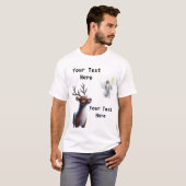 Reindeir Blick auf Jesus Weihnachtsmann T-Shirt (Vorne ganz)