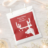 Reindement-Illustration benutzerdefinierter Textfa Geschenktütchen (Ausgeschnitten)