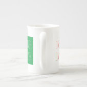 REINDENAMEN Knochen-China Tasse (Rückseite)