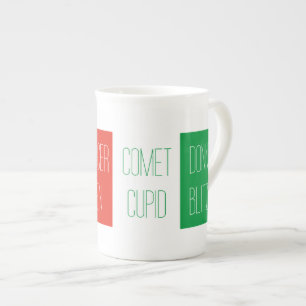 REINDENAMEN Knochen-China Tasse