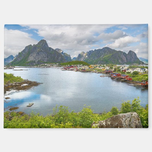 Reine auf den Lofoten Magnet  (Vorderseite)