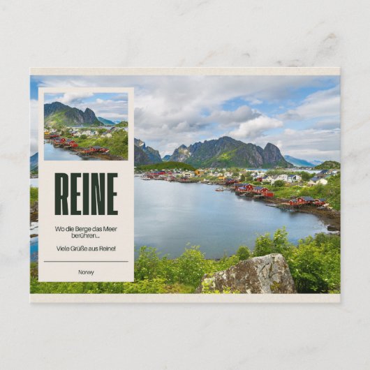 Reine auf den Lofoten Postkarte (Vorderseite)