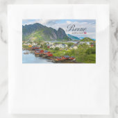Reine auf den Lofoten Rechteckiger Aufkleber (Tasche)