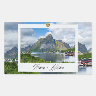 Reine auf den Lofoten Rechteckiger Aufkleber