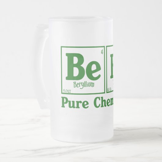 Reine Chemie 2 Mattglas Bierglas (Vorderseite Links)