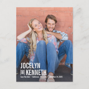 REINE EINFACHE FARBE Save the Date Postkarte