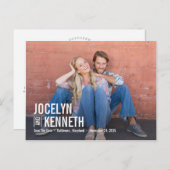 REINE EINFACHE FARBE Save the Date Postkarte (Vorne/Hinten)