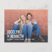 REINE EINFACHE FARBE Save the Date Postkarte (Vorderseite)