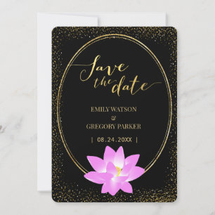 Reine Eleganz, Lotus pink, Gold Save The Date