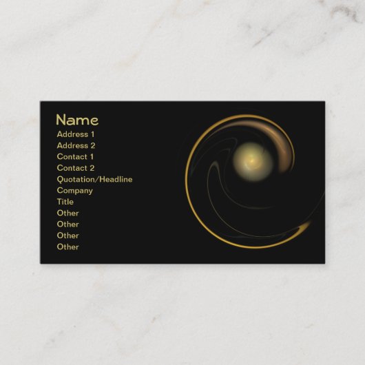 Reine Flamme Brago-Mitchell Fraktal Kunst, Dichtun Visitenkarte (Vorderseite)