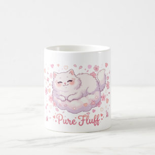 Reine Flauschigkeit Süße Kawaii-Katze Kaffeetasse