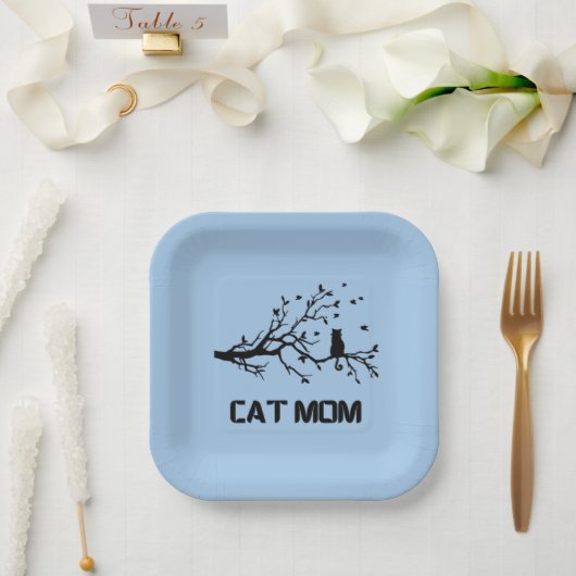 "reine, fruchtige Katzenart-Mama" Pappteller (Hochzeit)