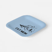 "reine, fruchtige Katzenart-Mama" Pappteller (Gewinkelt)