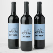 "reine, fruchtige Katzenart-Mama" Weinetikett (Flaschen)