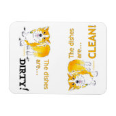 Reine Geschirr / schmutzige Geschirr Corgi (3x4) Magnet (Horizontal)