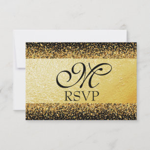Reine Gold Elegance RSVP Karte