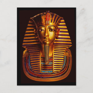 Reine Gold-Gräbermaske Pharao Tutankhamun Postkarte