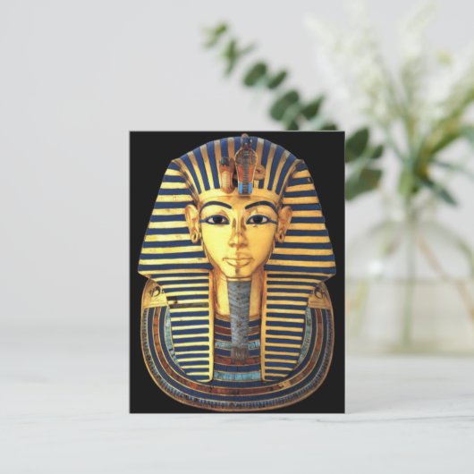 Reine Gold-Gräbermaske Pharao Tutankhamun Postkarte (Stehend Vorderseite)