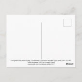 Reine Gold-Gräbermaske Pharao Tutankhamun Postkarte (Rückseite)