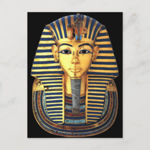 Reine Gold-Gräbermaske Pharao Tutankhamun Postkarte