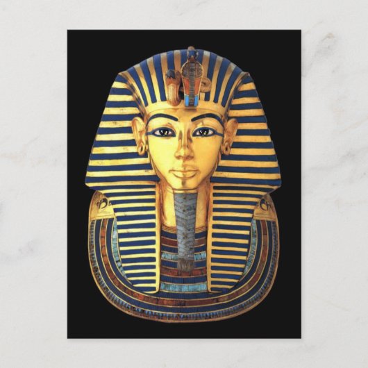 Reine Gold-Gräbermaske Pharao Tutankhamun Postkarte (Vorderseite)