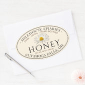 Reine handgetränkte Rohmilch mit Daisy Ovaler Aufkleber (Umschlag)