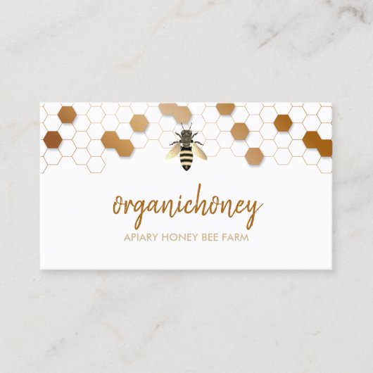 Reine Honigbiene Visitenkarte (Vorderseite)