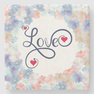 Reine Liebe als eine Blume Steinuntersetzer