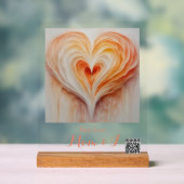 "Reine Liebe" - Mama und I, QR CODE Acrylschild (Neutral)