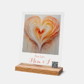 "Reine Liebe" - Mama und I, QR CODE Acrylschild (Winkel)