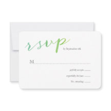 Reine Liebe Watercolor Wedding RSVP / Limon Emeral
