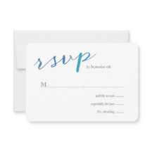 Reine Liebe Watercolor Wedding RSVP / Ocean Blue