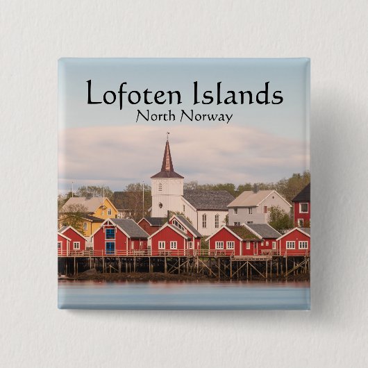 Reine Lofoten Norwegen Button (Vorderseite)