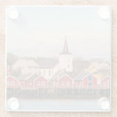 Reine Lofoten Norwegen Glasuntersetzer (Rückseite)