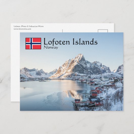 Reine Lofoten Norwegen Postkarte (Vorne/Hinten)