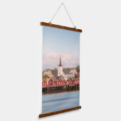 Reine Lofoten Norwegen Wandteppich Mit Holzrahmen (Gewinkelt)