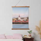 Reine Lofoten Norwegen Wandteppich Mit Holzrahmen (Schlafzimmer)