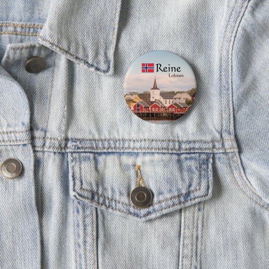 Reine Lofoten Souvenir Button (Beispiel)