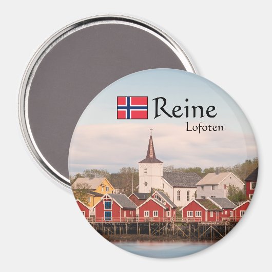 Reine Lofoten Souvenir Magnet (Vorderseite/Rückseite)