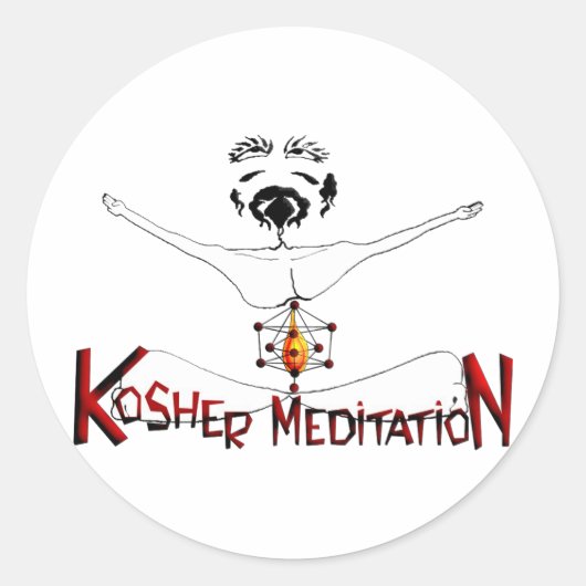 Reine Meditation Runder Aufkleber (Vorderseite)