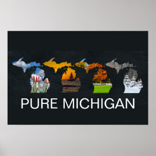 Reine Michigan Vier Jahreszeiten Fotografien Poster