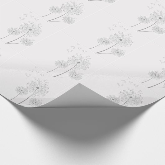 Reine moderne Blumenkunst des Löwenzahns Geschenkpapier (Ecke)