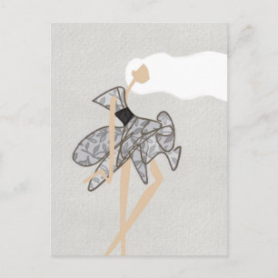 Reine Motion Muse Glam Mode Kunst Postkarte