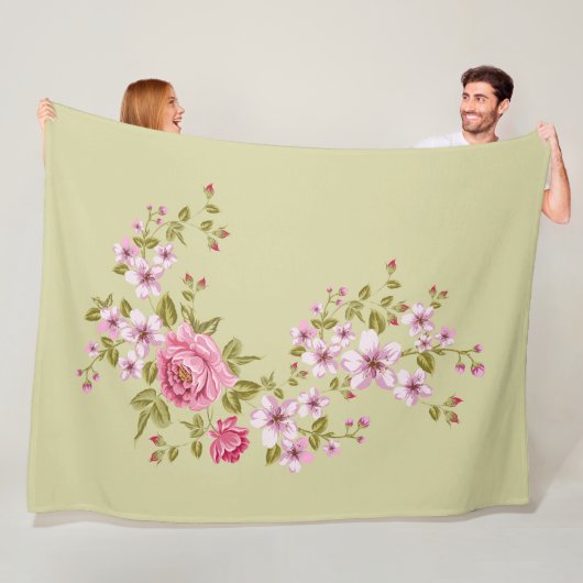 Reine Natur - Sommer der Rose 1 Fleecedecke (Beispiel)