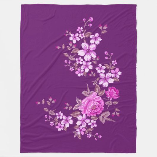 Reine Natur - Sommer der Rose 2 Fleecedecke (Vorderseite)