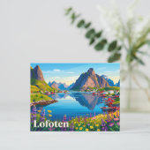 Reine Norwegen Postkarte (Stehend Vorderseite)