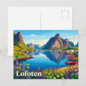 Reine Norwegen Postkarte (Vorne/Hinten)
