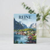 Reine Norwegen Postkarte (Stehend Vorderseite)