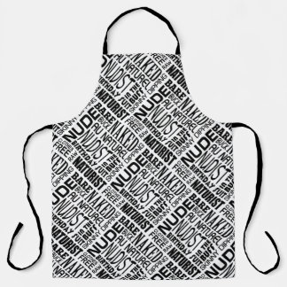 reine Nudismus, Naturist/Nudist, Schwarz/Weiß Schürze
