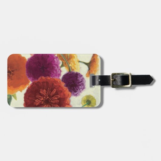 Reine PaletteZinnias Gepäckanhänger (Vorderseite horizontal)